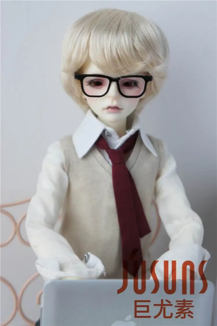 D28053 1/4 MSD BJD парики Enfant мягкий синтетический, мохеровый, для куклы парики 7-8 дюймов кукольные аксессуары - Цвет: Blond SM202