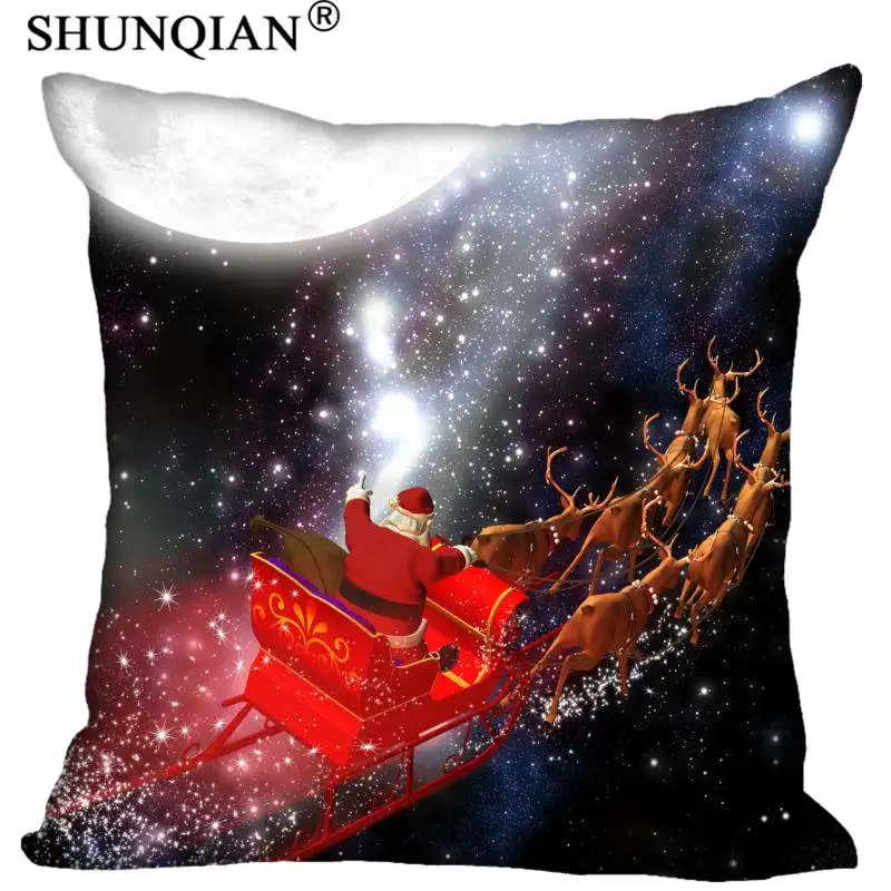 

Christmas Deer Custom Gift Pillow Cover Decorative Square Zippered Two Side Pillowcase 35x35cm,40x40cm,45x45cm,60x60cm