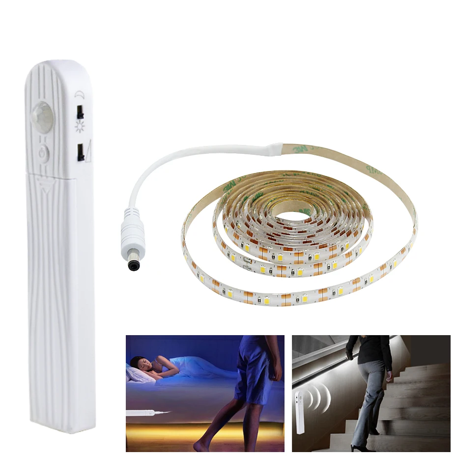 5 в USB кабель датчик движения СВЕТОДИОДНАЯ лента SMD 2835 60 светодиодный s/m