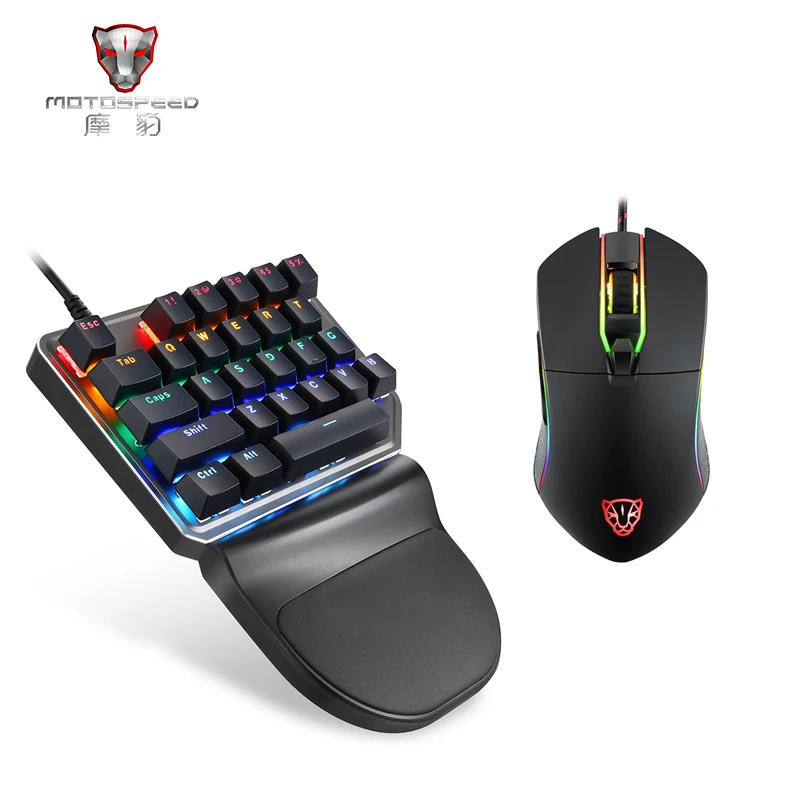 Motospeed K27 V30 одной рукой механический компьютер PC PUBG Gaming Keyboard 27 ключ проводной USB 9