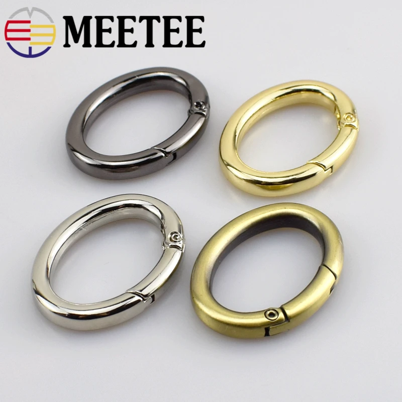 100 г/лот Meetee 4/5/6/7/8/9/10/12 мм железо-хомут с круглым воротником для мальчиков и девочек Пряжка закрыта Металлическая петля кольца DIY деталь сумки аксессуары