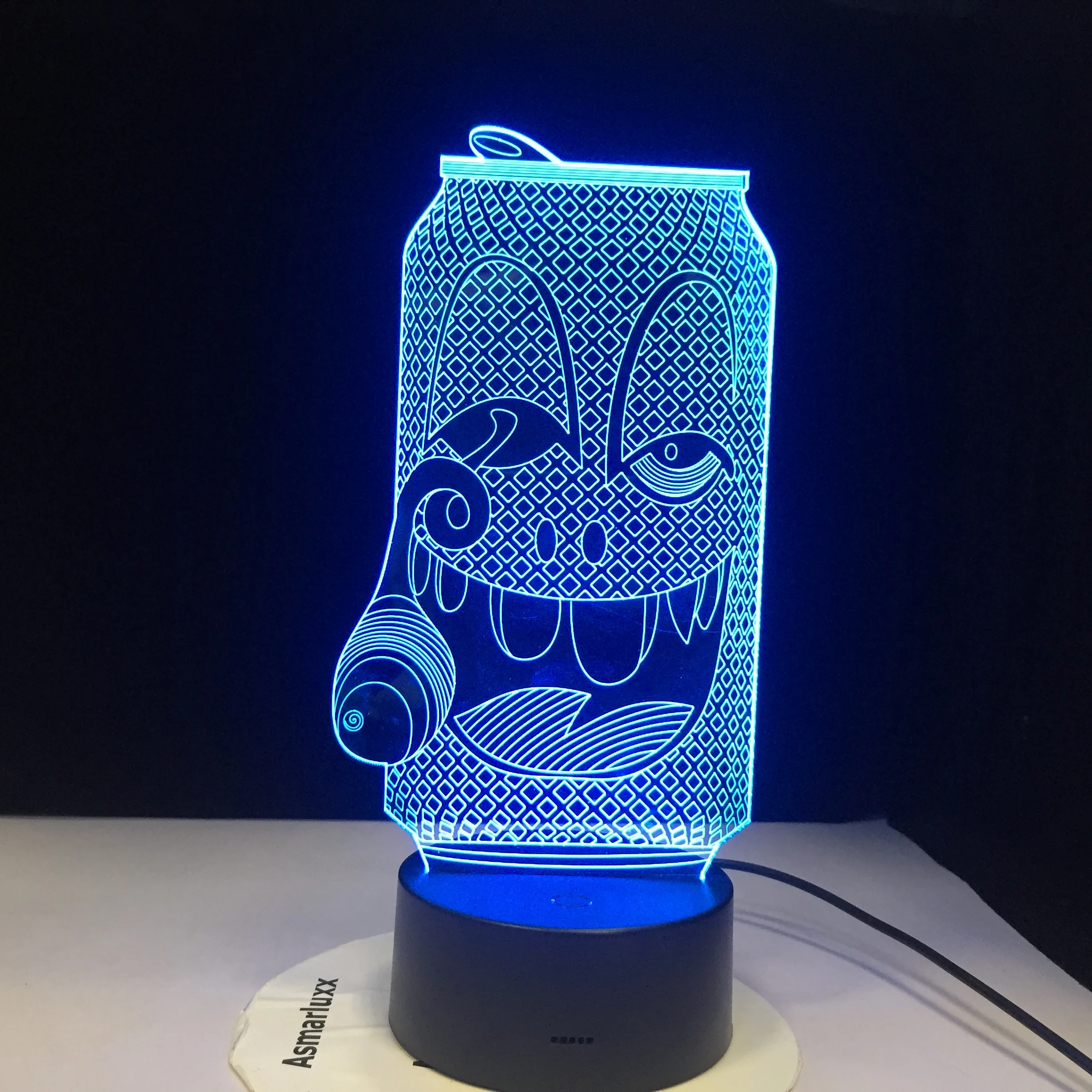 GX626 настольная лампа для курения бутылки 3d красочные ночные светильники