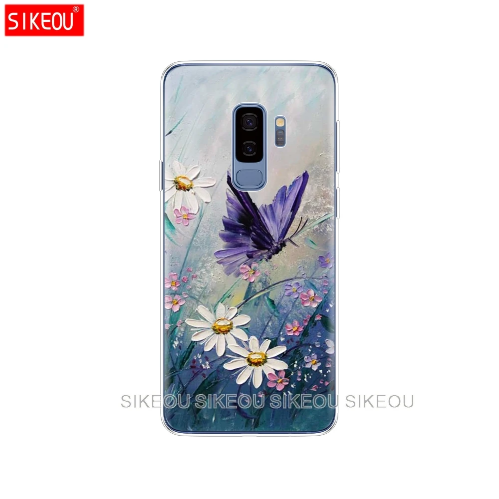 Силиконовый чехол для Samsung Galaxy S9 S8 S7 S6 edge S5 S4 S3 PLUS телефона с красивым цветком и