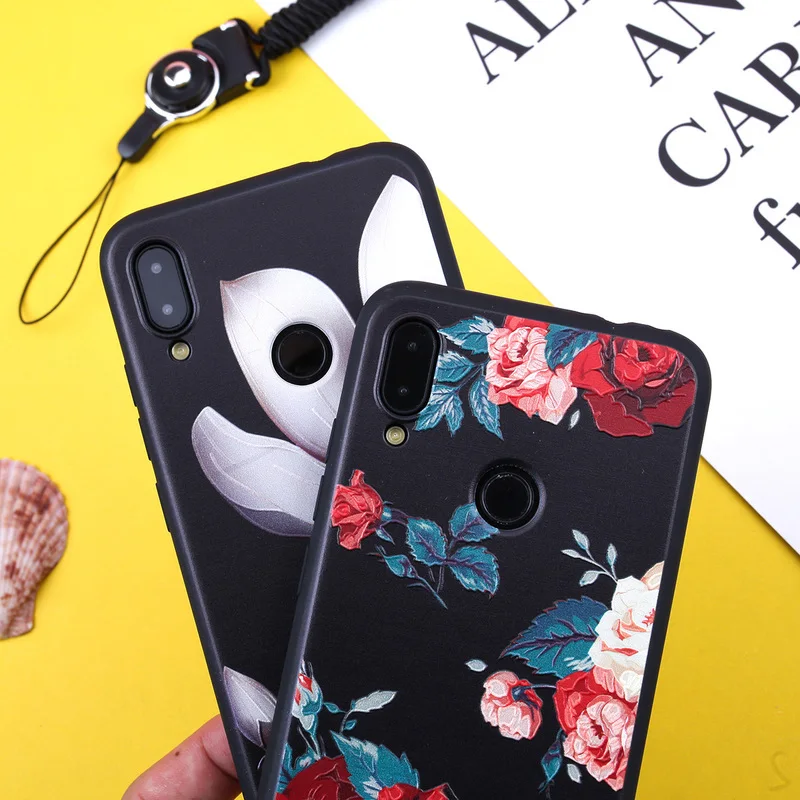 Phone Case for Redmi Note 7 Pro cases For Xiaomi Mi9 Mi8 Mi6X 4x 5Plus 6A 6Pro 5 6 Matte Soft TPU Flowers Covers |