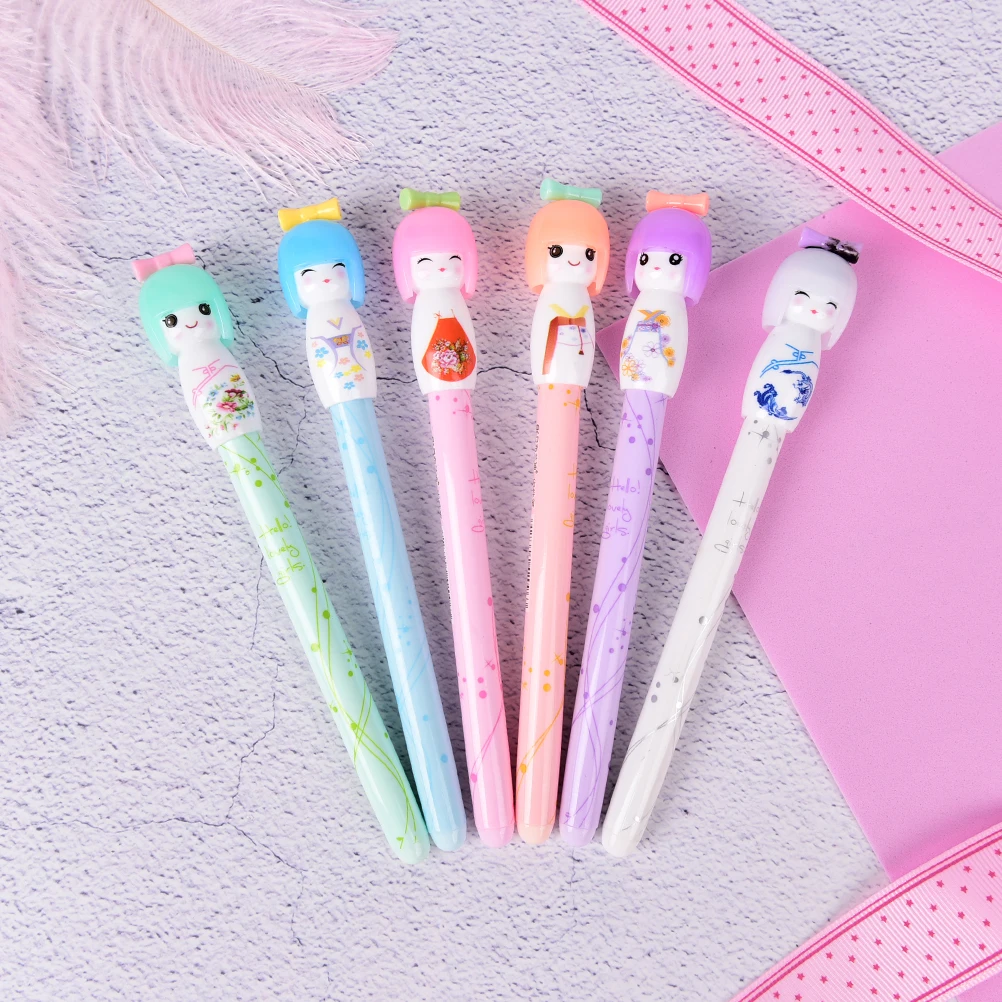 

1 шт. kawaii Милая японская кукла для девочек дизайн нейтральная подпись ручка для офиса и школы письмо поставка