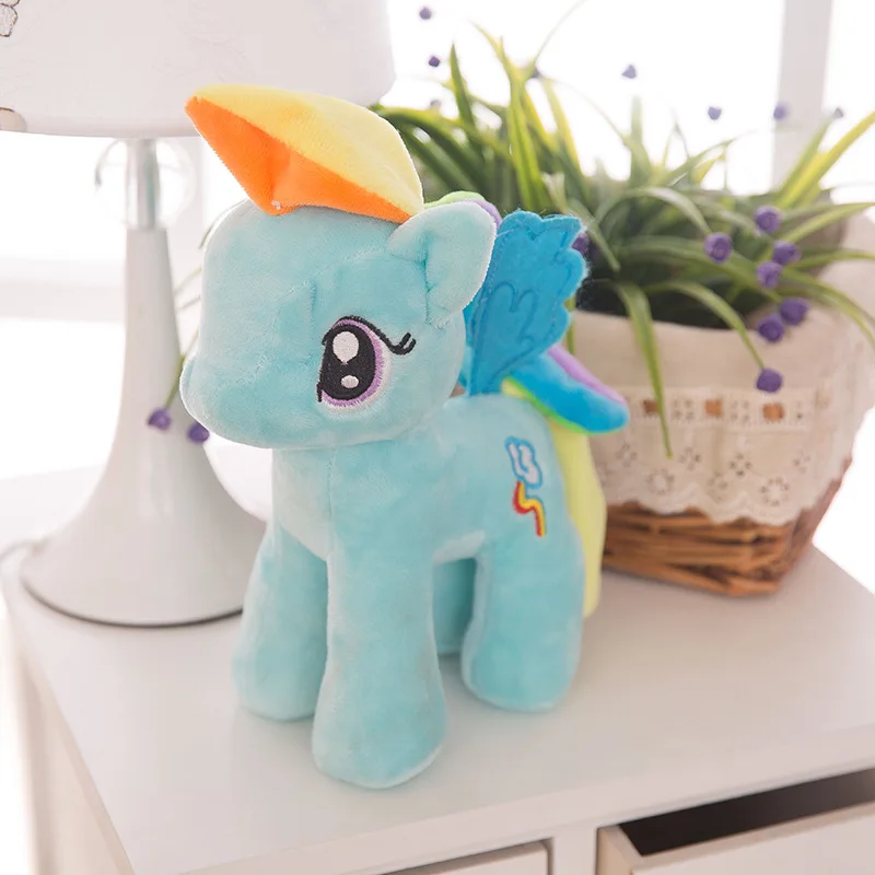 Niccky игрушечные лошадки для Детская плюшевая игрушка радуга тире Единорог