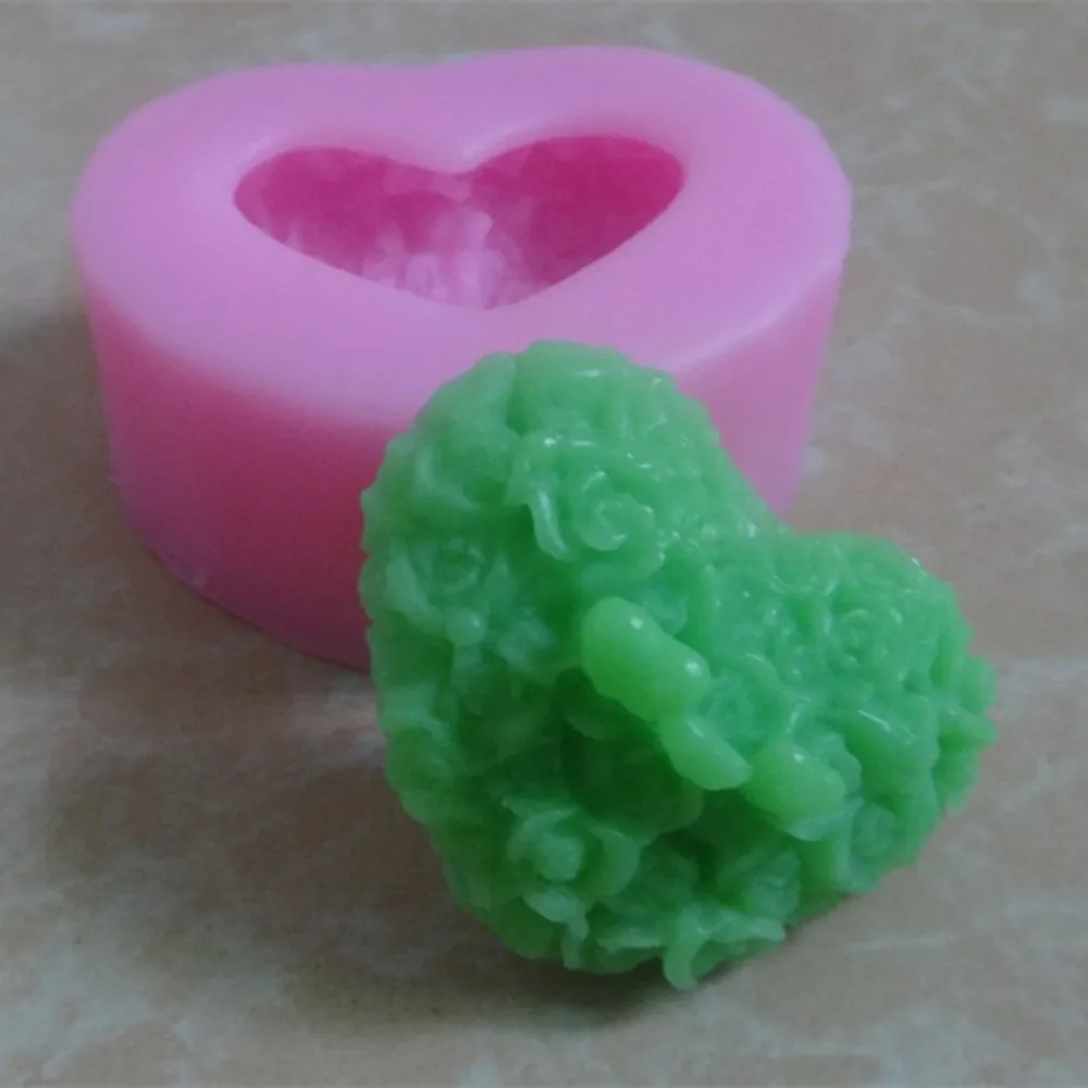 3D силиконовая форма для мыла в форме сердца модная свадебного подарок|mold press|candle
