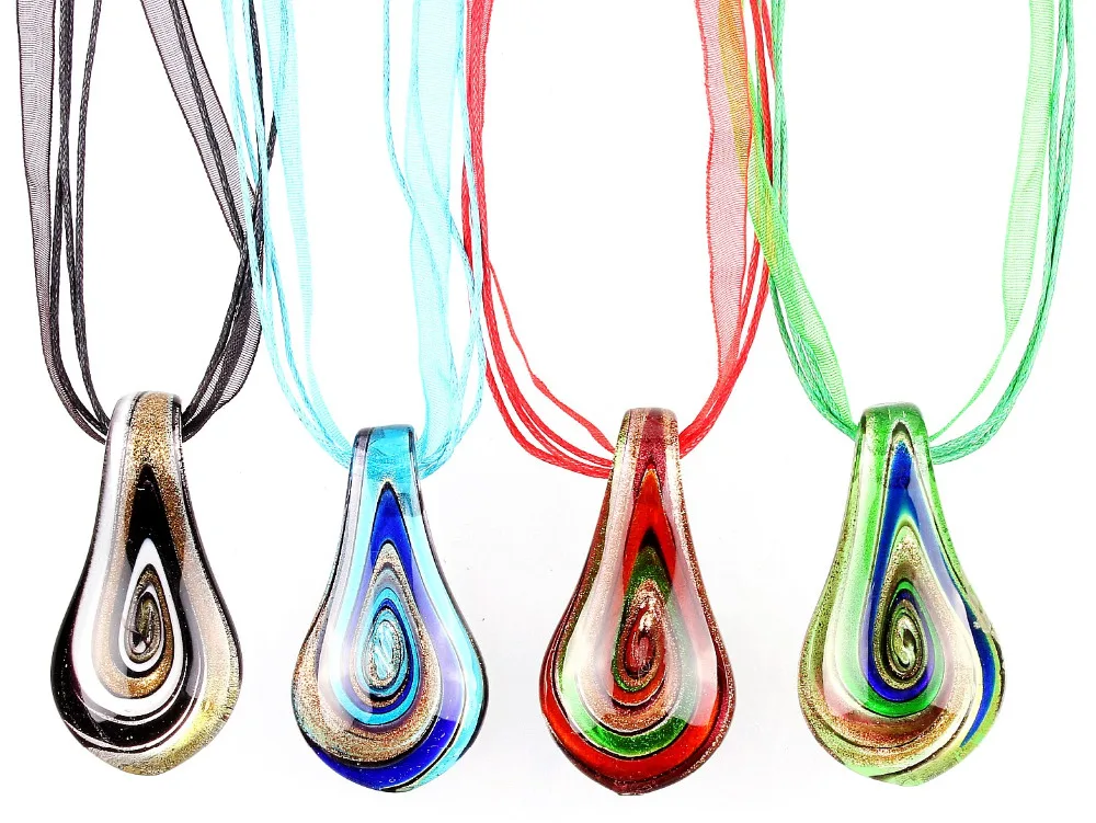 Лидер продаж оптовая продажа 6 шт. Красочные Подвески из муранского стекла
