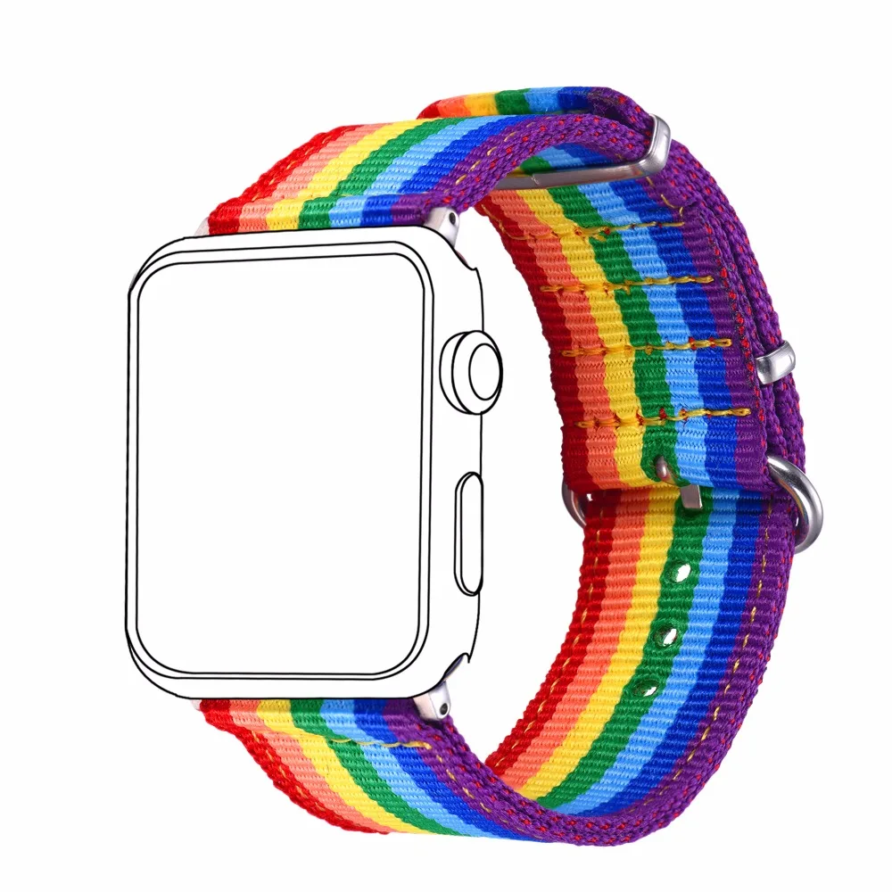 Тканевый ремешок для наручных часов Apple Watch Series 1/2 38 мм/42 мм мужчин и женщин ЛГБТ