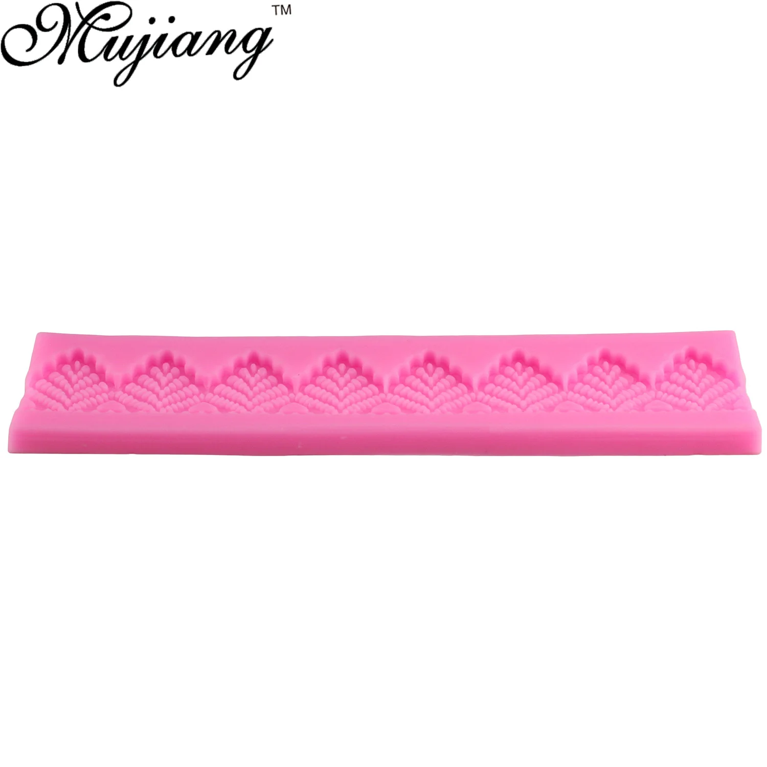 Mujiang DIY цветок лист силиконовый кружевной коврик помадка торт границы формы