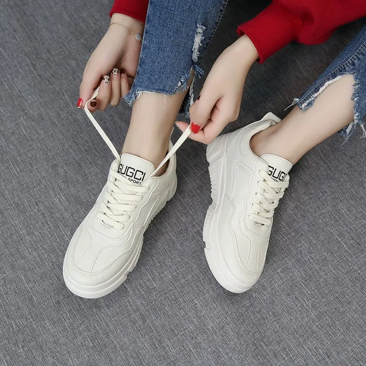 Маленькие белые туфли 2019 Новинка весны и Осень корейский выпуск с утолщенной