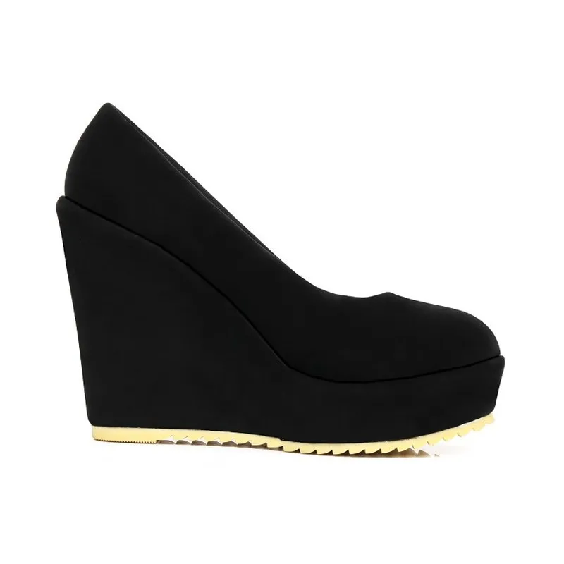 Туфли-лодочки женские на очень высоком каблуке с круглым носком платформе из