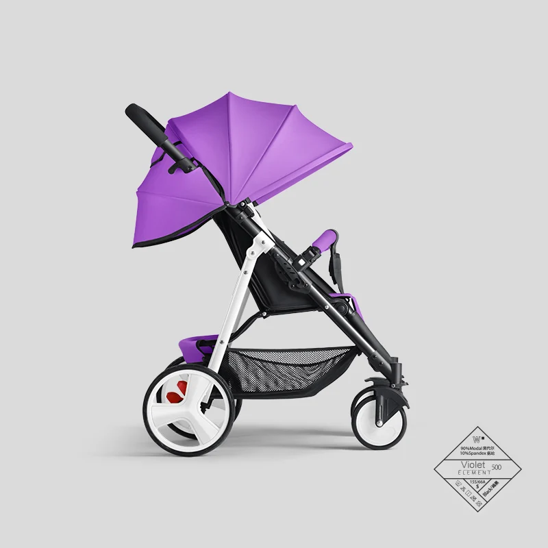Purple Детская коляска, может лежать, светильник, вес, складной, ультра-светильник, портативная, компактная, детская коляска, светильник для новорожденных, коляска - Цвет: Purple