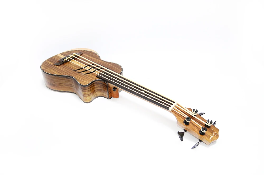 Электрическая твердая Акация укулеле бас-гитара 30 дюймов Ubass Гитара 30 дюймов 4 струны мини УКУ электро-гитары Пикап скульптура