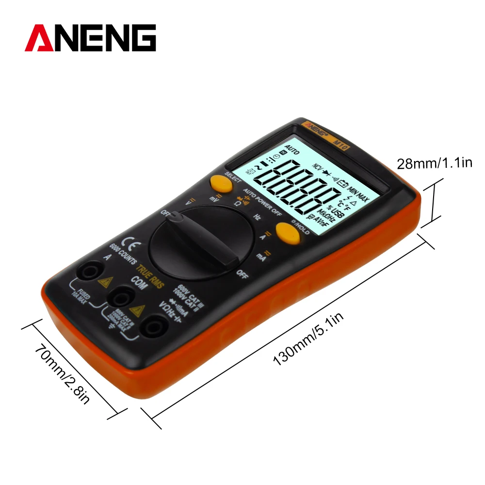 ANENG M10 Цифровой мультиметр конденсатор тестер тестеры Автомобильный