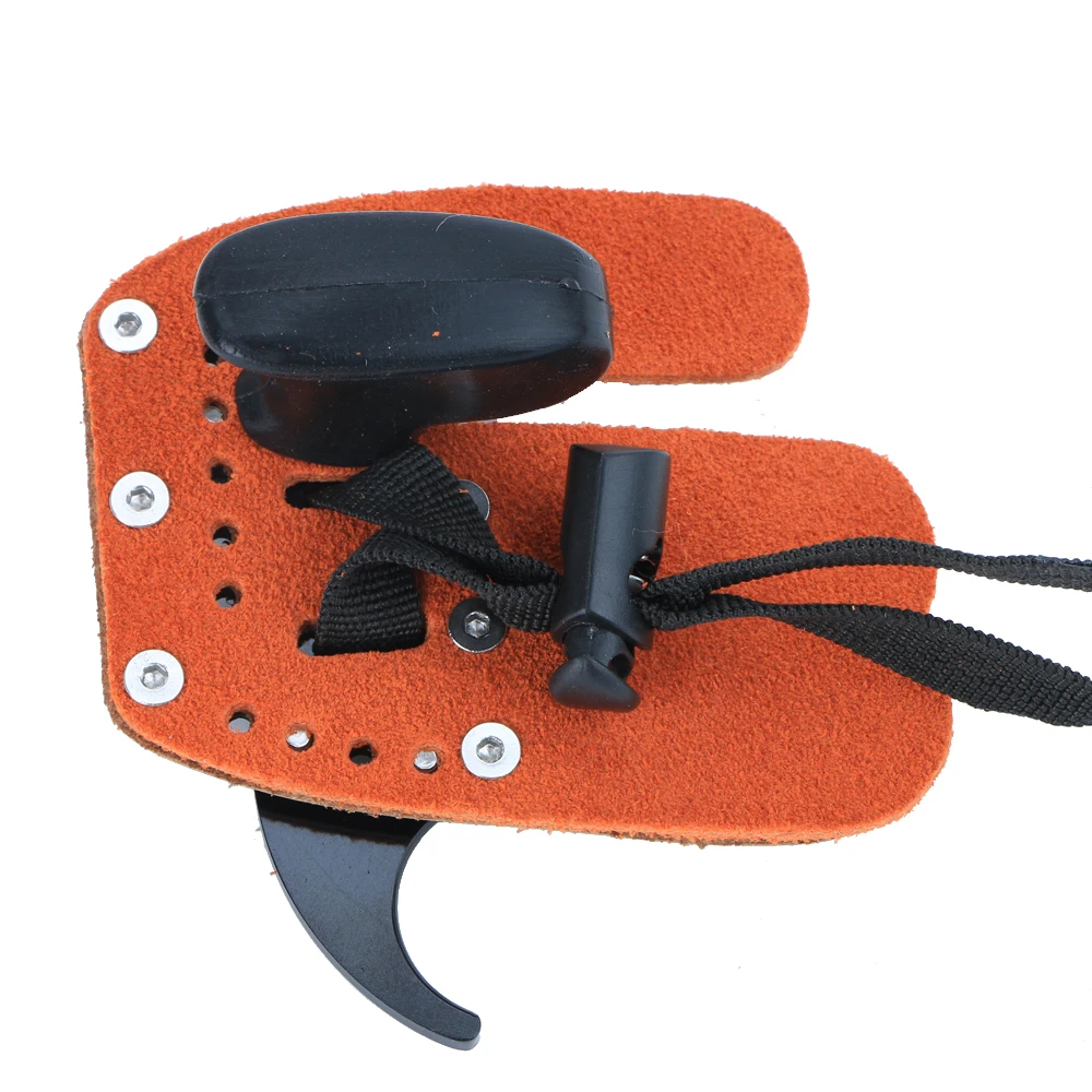 Huntingdoor Archery Finger Guard Cow Leather Archery Finger Tab Shooting Advanced Finger protect Right Hand