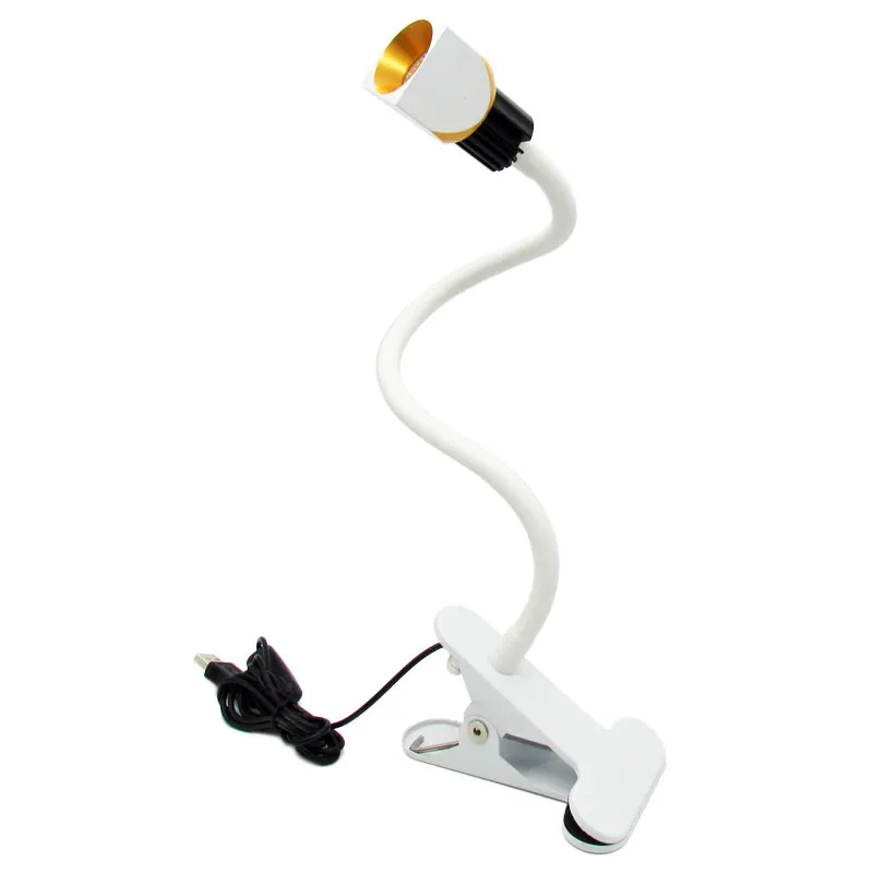 4 Mode Dimming Creative 40cm Clip USB Table Lamp On/Off Flexible LED Reading Square Desk Desktop Night Light | Освещение
