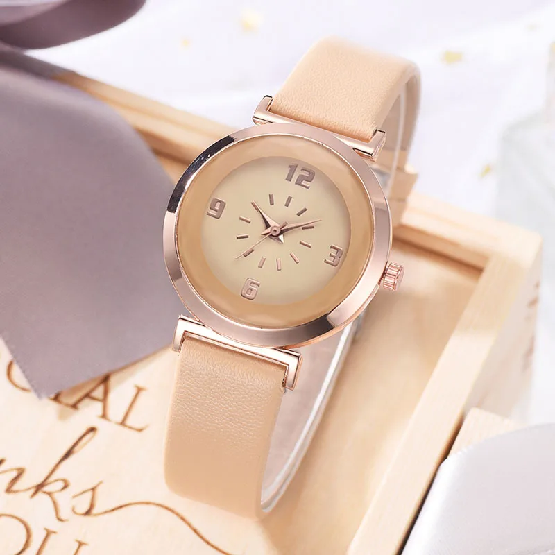 Женские Аналоговые кварцевые часы с небольшим циферблатом ремешком из