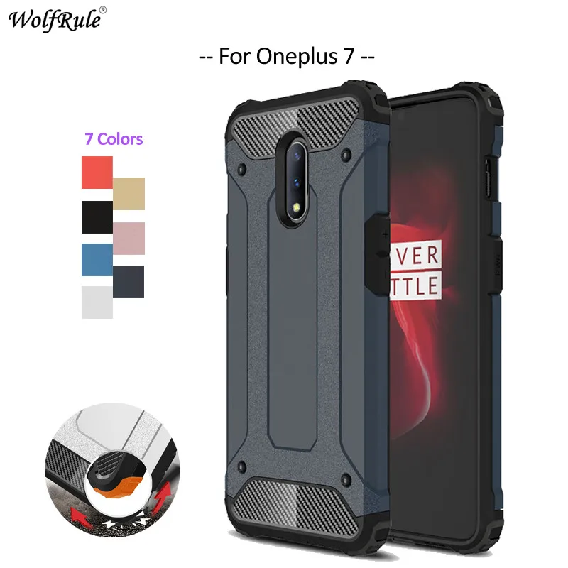 Чехол для Oneplus 7 WolfRule TPU и PC армированный Бампер защитный задний телефона чехол One