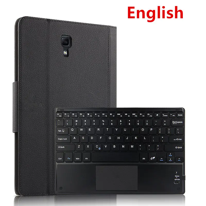 black English Чехол для samsung Galaxy Tab A 10,5 SM T590 T595 Защитная крышка Bluetooth клавиатура протектор из искусственной кожи Tab A2 10," чехол для планшета - Цвет: black English