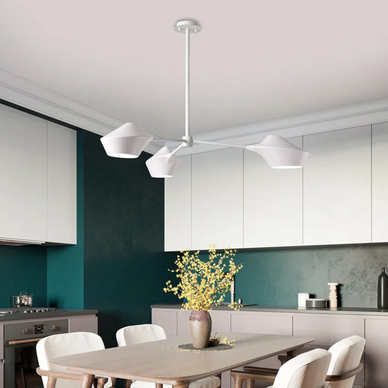 Скандинавская современная светодиодная люстра в стиле лофт лампа для