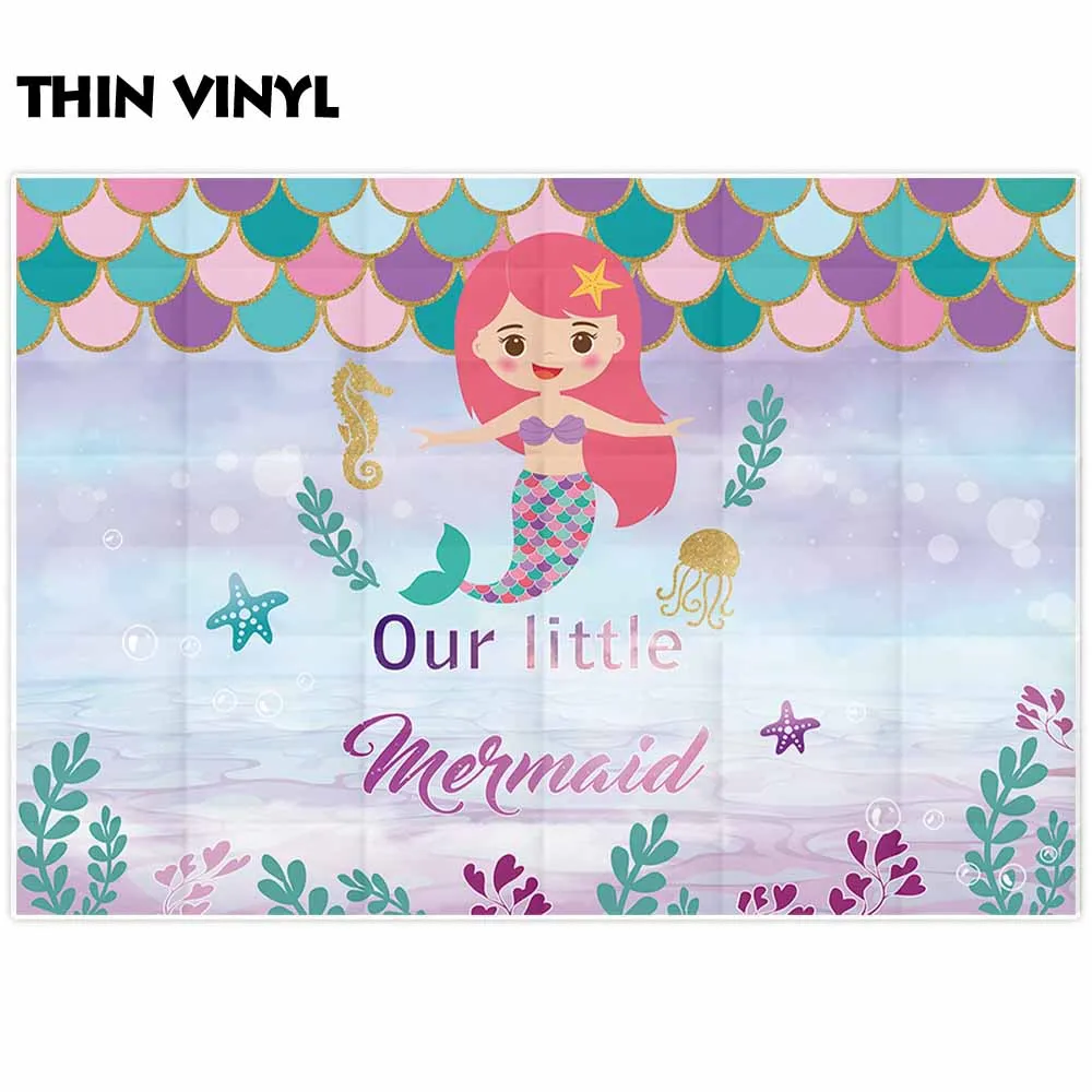 Фотофон Funnytree с русалочкой для дня рождения вечеринки весы Сказочная звезда