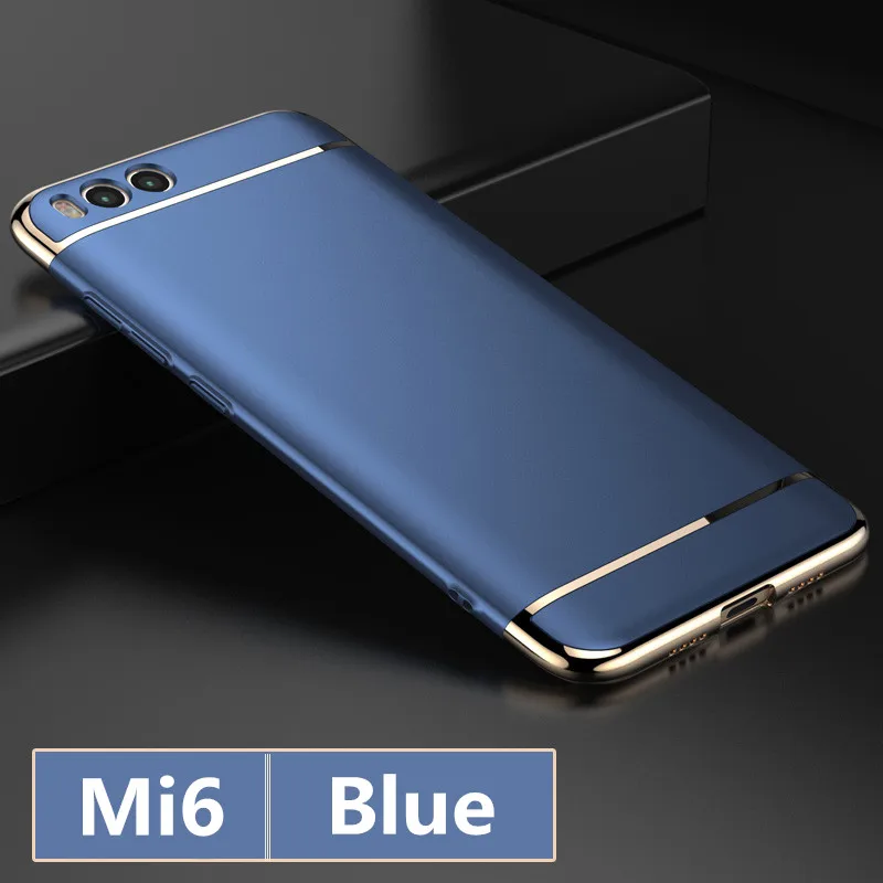 Синий Чехол для xiaomi mi 6, задняя крышка xiaomi mi6, жесткий защитный чехол для телефона, роскошный MOFi, чехол для xiaomi mi6, чехол s 5,15 - Цвет: Синий