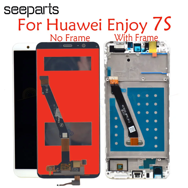 Для Huawei Enjoy 7S ЖК дисплей с сенсорным экраном в сборе для P Smart LCD рамкой FIG LX1 L21 L22