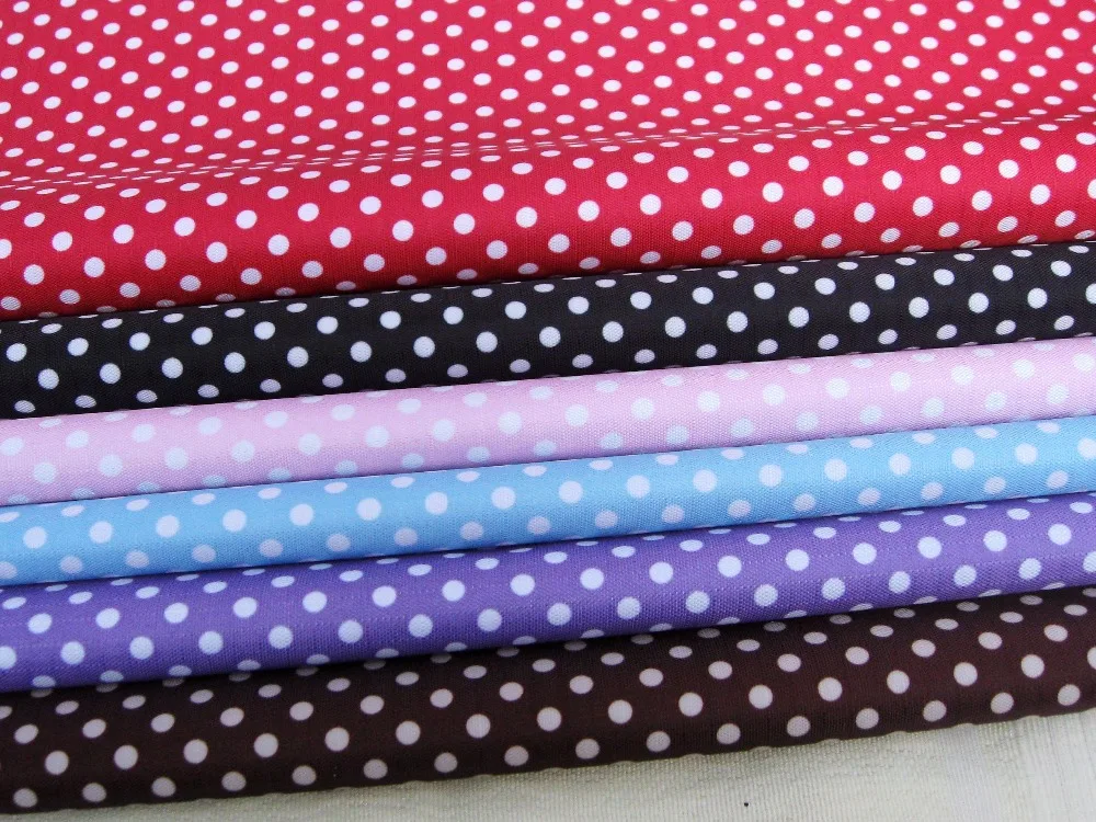 WF113 водонепроницаемая ткань с ПВХ покрытием красный горошек|waterproof fabric|fabric
