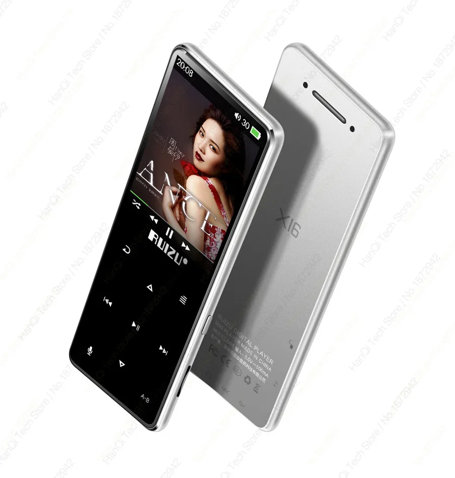 Ruidu X16 Bluetooth MP3-плеер Hifi спортивный Flac музыкальный плеер со встроенным динамиком поддержка fm-радио запись электронной книги шагомер