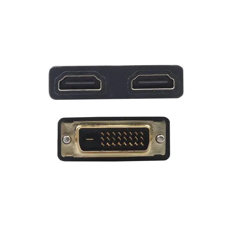 Bi-Directional DVI 24+1 Male to 2 HDMI Female Adapter Cable Converter Connector Cord For Monitor Supports 680P 720P 1080I 1080P |