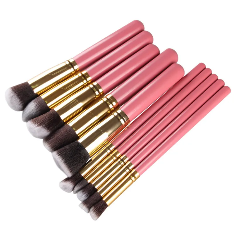 MEILISONG розовый ручка rosgold Ferrule 10 шт. promakeup набор кистей пудра для бровей подводка