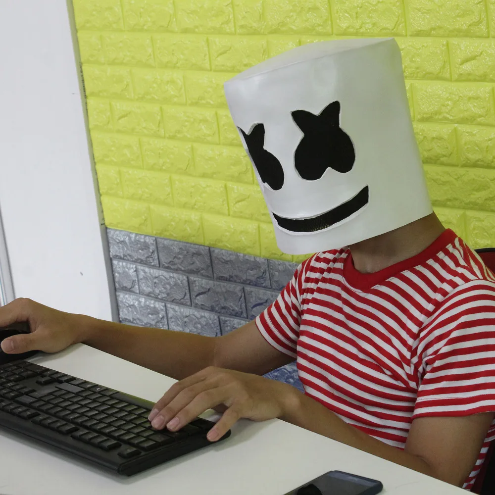 Новая маска шлем мarshmello Marshmello диджея лицо шляпу любителей музыки концерт