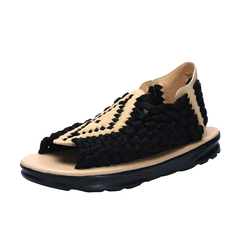 Summer Sandals Men Women Trend Casual Shoes Personality Roman Baotou Beach Soft Vottom Weave SandalS | Обувь
