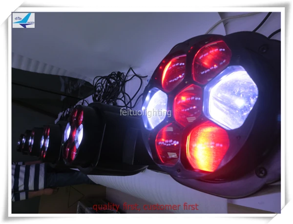 4 pieces Pro Lighting Dot Controlled Mini Bee Eye Dmx Wash Zoom 4in1 Rgbw 7x15w Led Moving Head beam moving lights | Лампы и освещение