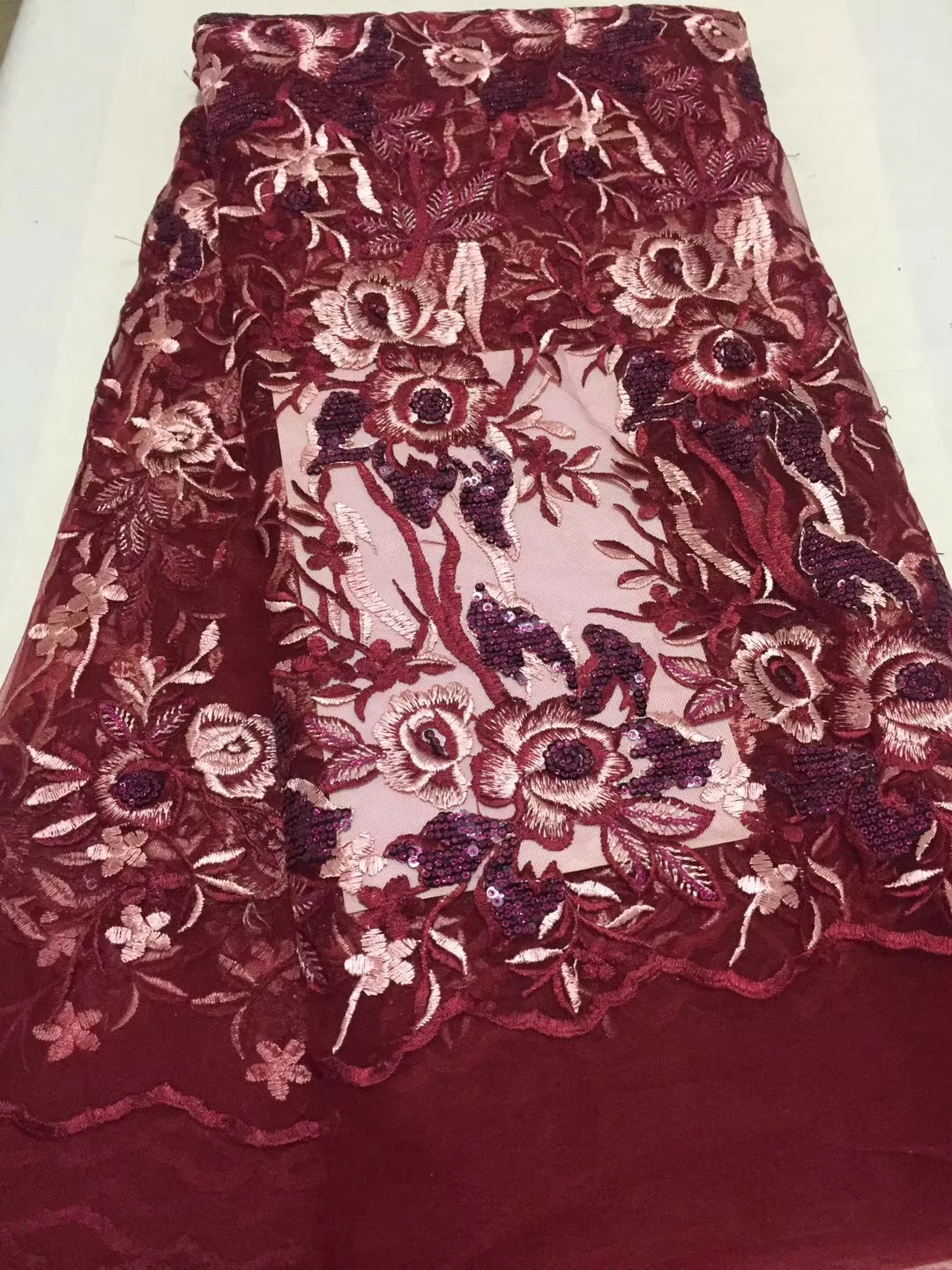 

New arrive french lace fabric 3d flower embroidery Soft African lace fabric pretty applique tisse 5 yards BGW-30