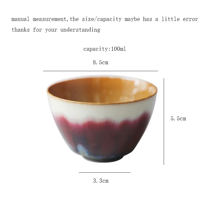 100 мл Цзиндэчжэнь винтажная чайная чашка пигментированная керамика маленькая