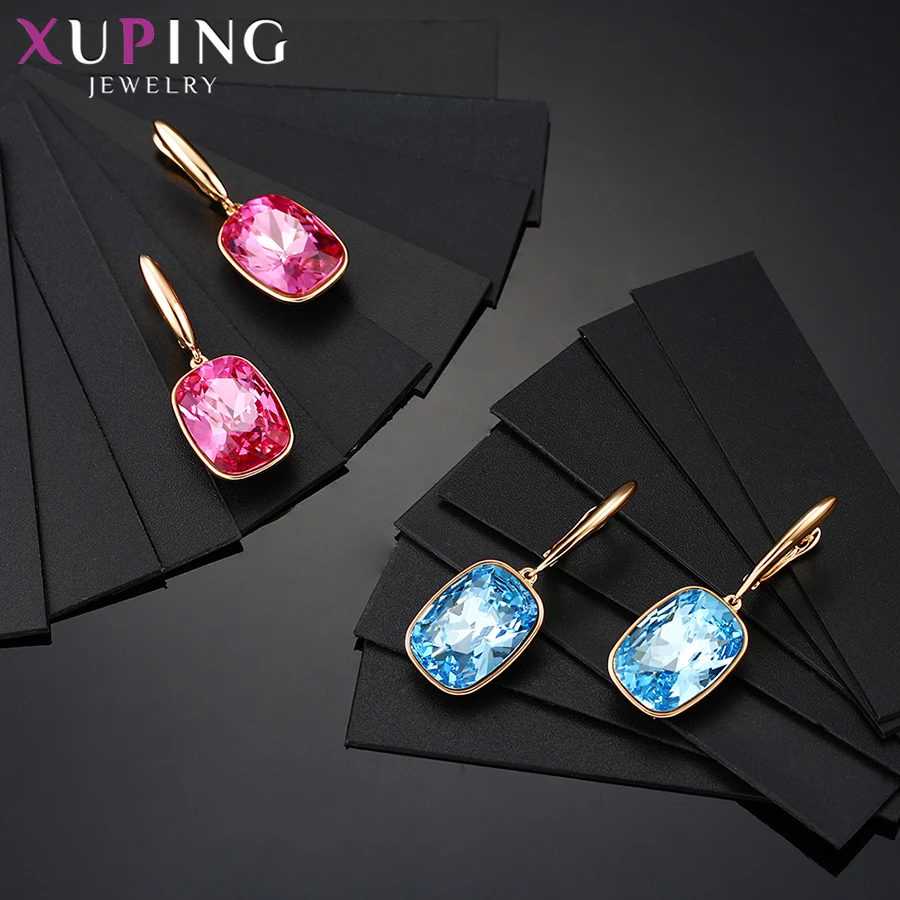 Xuping ювелирные изделия Роскошные обручи серьги кристаллы от Swarovski Бесплатный подарок упаковка на День Матери подарки для женщин девочек S150-20555