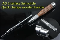medical orthopedic instrument ao interface semicircle quick change wooden handle universal all ao screwdriver knob fast clip