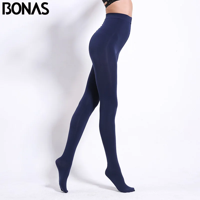 BONAS 2 шт./лот супер эластичные бархатные леггинсы 80D женские осенние весенние теплые леггинсы женские тонкие бархатные эластичные леггинсы - Цвет: blue