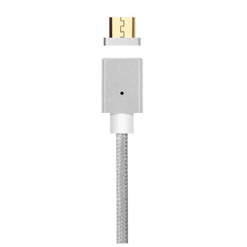 HFES Magnetic Charger Cable MICRO-USB Mobile Phone 2IN1 Fast Adapter Wire Data line Silver | Электроника