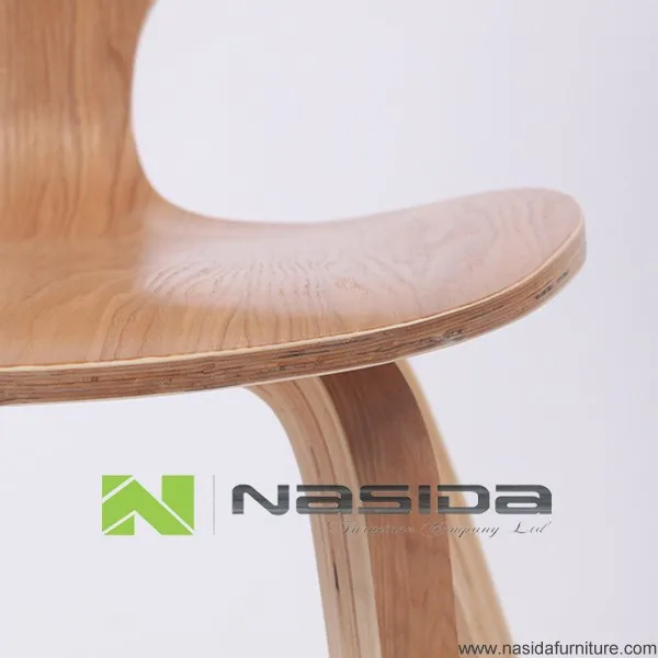 111 натуральный боковой стул орех или ясень деревянный Норман Чернер стул стулья из фанеры красный черный белый обеденный стул