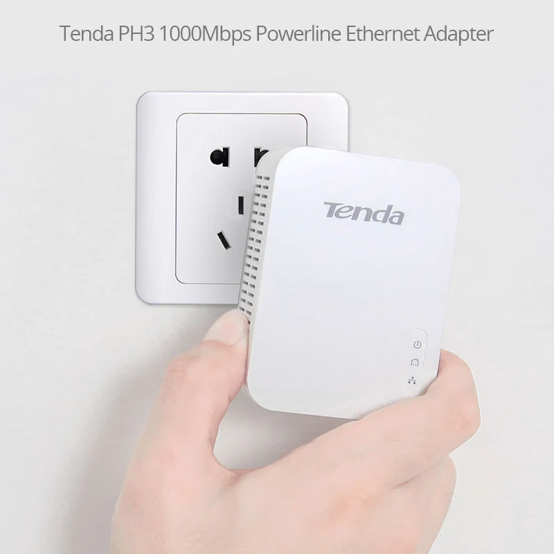 1 шт. Tenda PH3 1000 Мбит/с Ethernet сетевой адаптер Powerline Homeplug AV1000 полная гигабитная