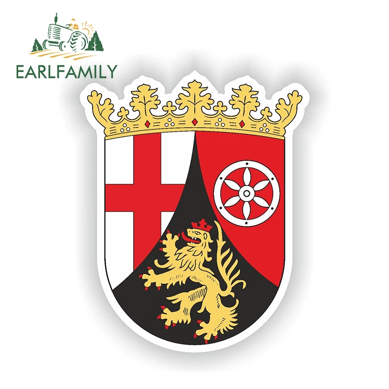 

EARLFAMILY, 13 см x 10 см, Rheinland Pfalz, наклейка deuлland, Германия, герб, герб, бампер, ауклебер, виниловая Водонепроницаемая наклейка для автомобиля s