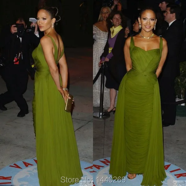 Fashion A Line Chiffon Pleats Evening Dress Spaghetti Strap Long Prom Gown vestidos de celebridades Custom Made | Свадьбы и