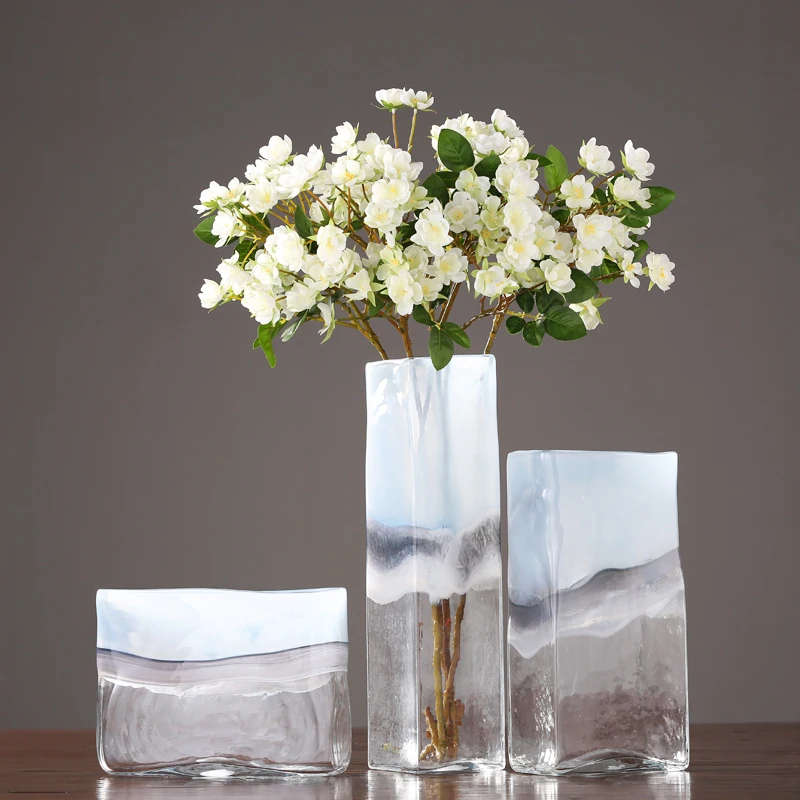 

Europe glass vase Creative translucent glass terrarium flower vases nordic decoration home wedding vases for table decorations