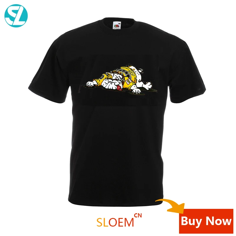 Новый Валентино Росси VR46 Фотографии Собак Футболка Крупногабаритные метраж