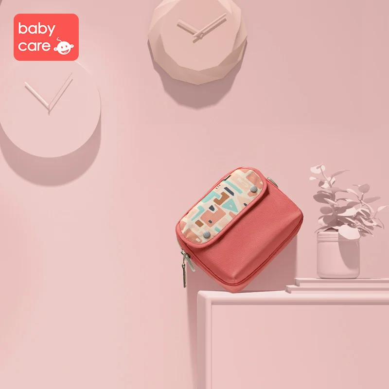 Red Многофункциональная сумка Babycare, Портативная сумка для подгузников с рисунком, маленькая вместительная сумка для путешествий, уличные поясные аксессуары для табурета - Цвет: Red