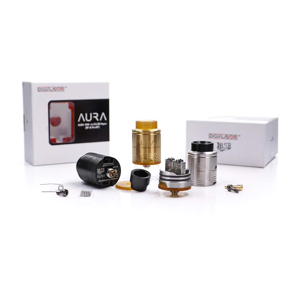 2 шт./лот Digiflavor Aura RDA бак с шаговым зажимом сборка колода BF и обычный разъем