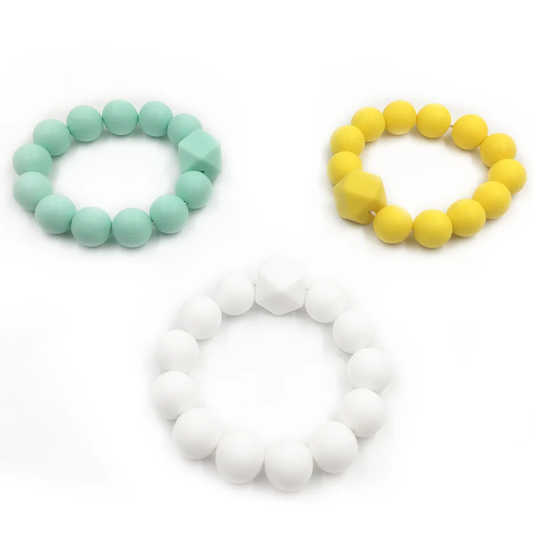 

10 Pcs/a Set DIY Silicone Baby Teething Teether Beads 15mm Safe Food Grade Nursing Chewing Jewelry Round BPA Free Necklace